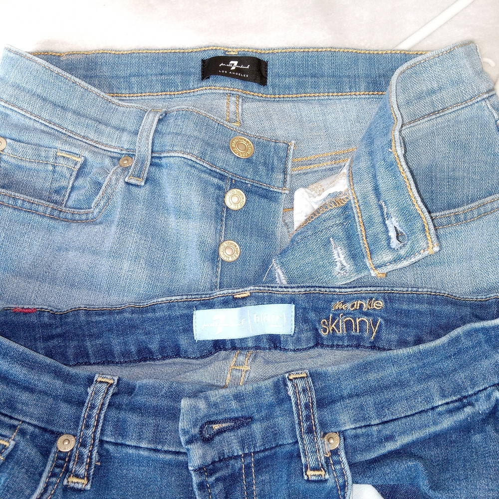 Seven For All Mankind Women’s Jeans (28x29) B(air) And Skinny Ankle (28×28) - Picture 9 of 15
